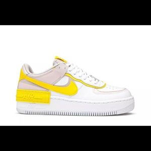 New Nike Air Force 1 Shadow White Rose Yellow CJ1641-102 W Size 9.5 Mens 8